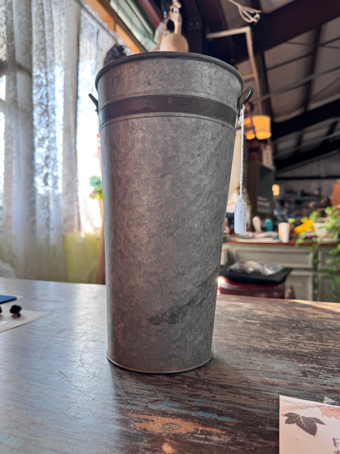 Galvanized Metal Planter/ Umbrella Stand