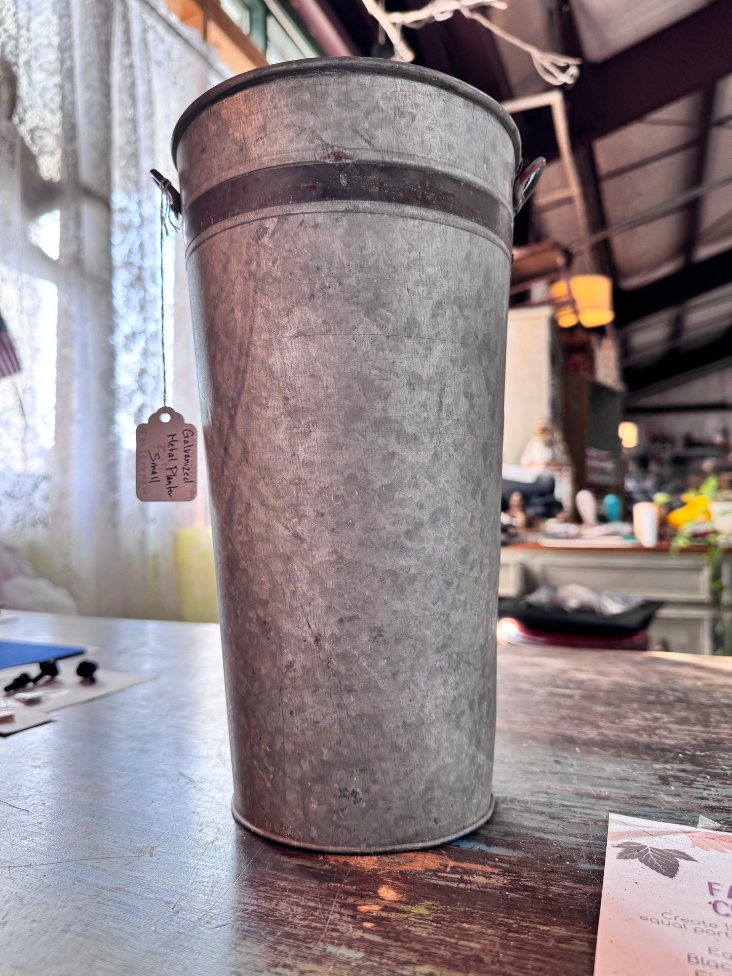 Galvanized Metal Planter/ Umbrella Stand