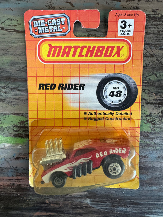 Matchbox 1990 Red Rider Blown Camaro toy car