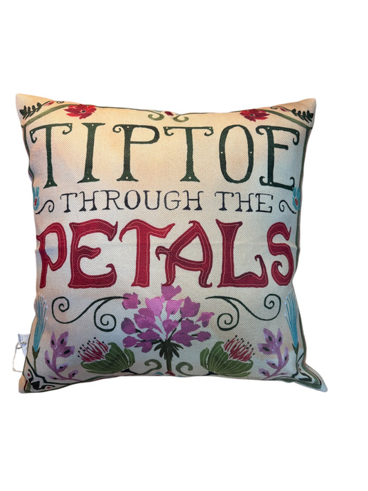 Tiptoe through the Petals 18” Interchangeable Pillow Cover