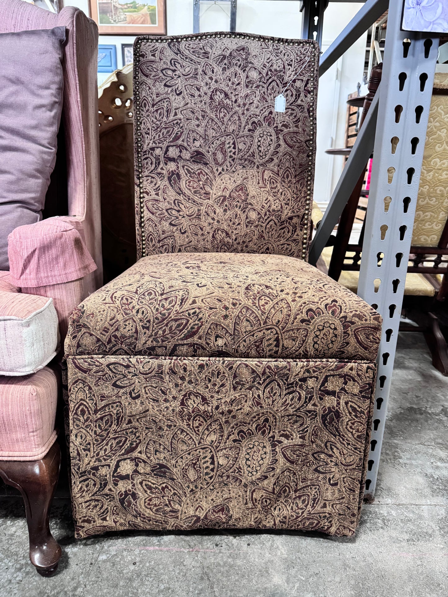 Paisley Upholstered Parsons Chair Accent Chair