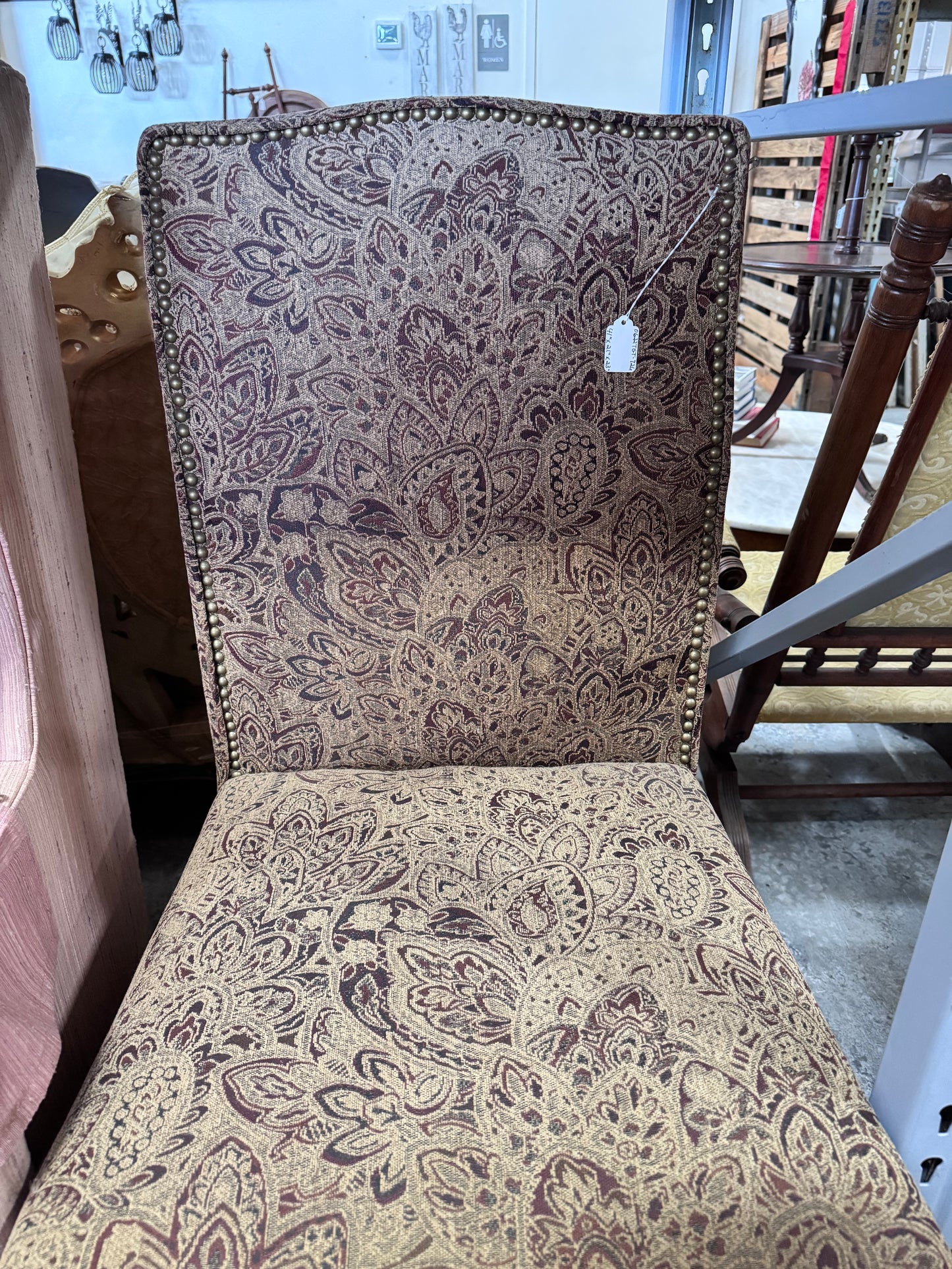 Paisley Upholstered Parsons Chair Accent Chair