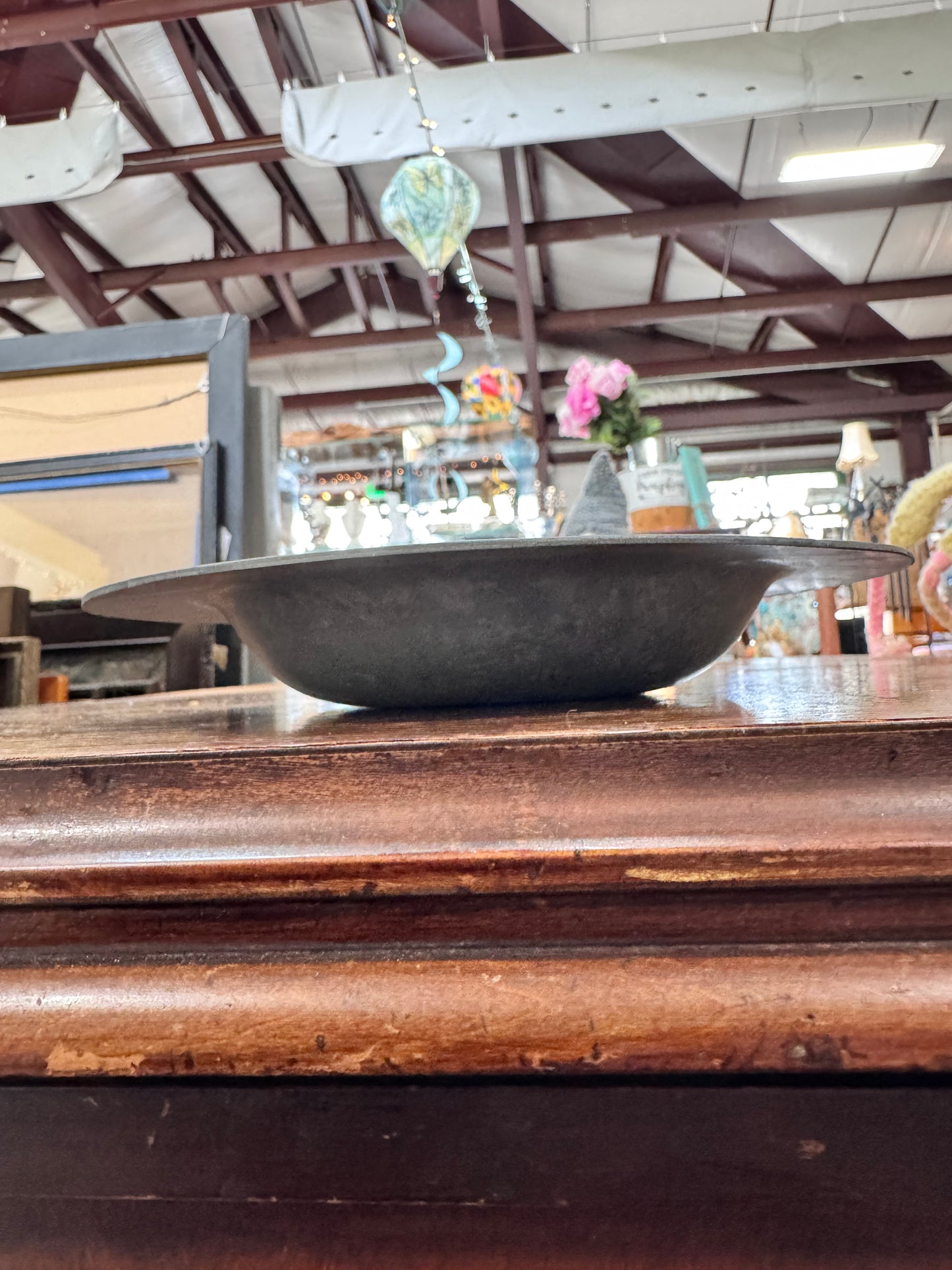 Vintage Teleflora Pewter Bowl Peace on Earth