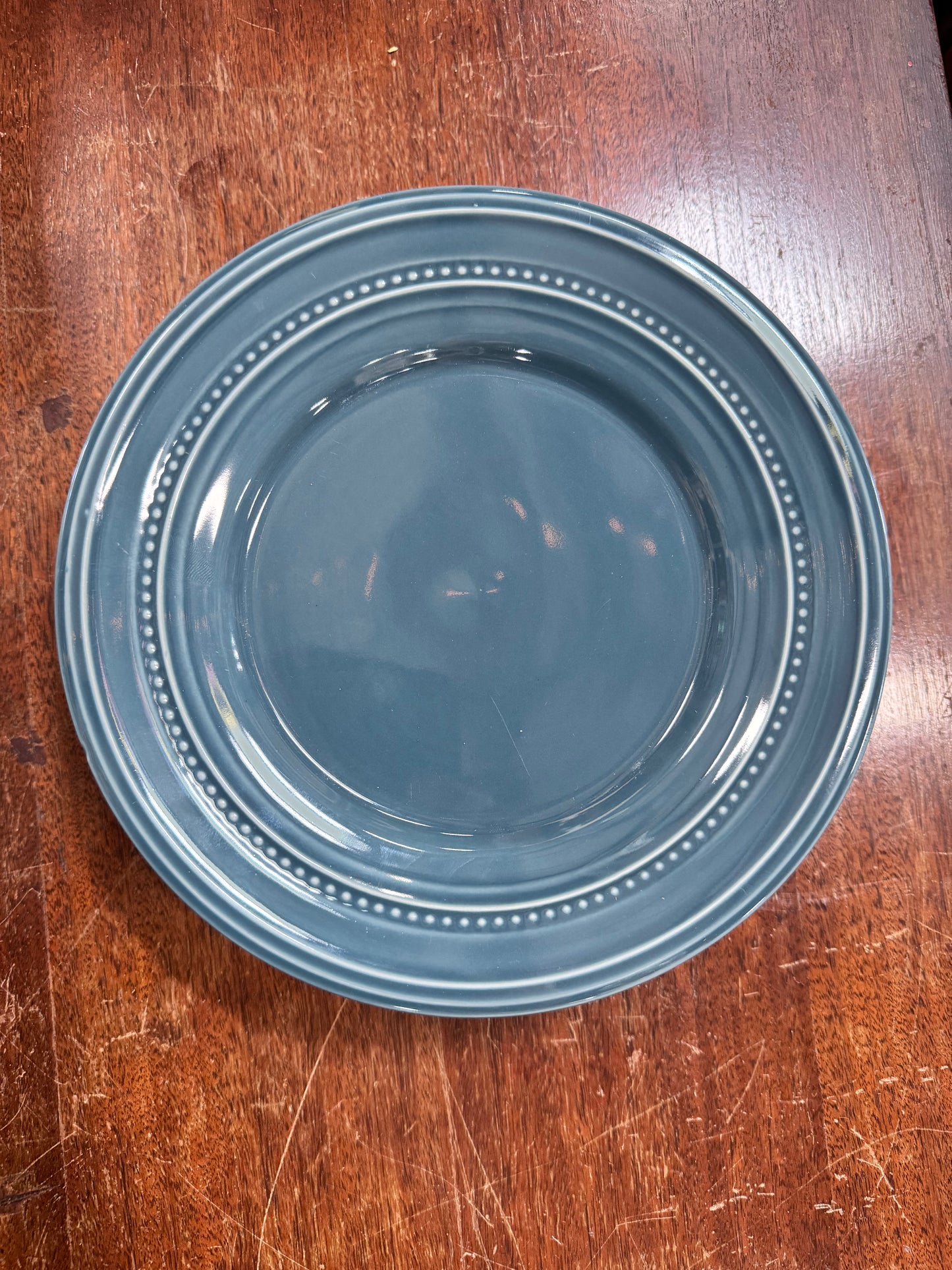 Gibson Elite Barberware Blue Dinner Plate