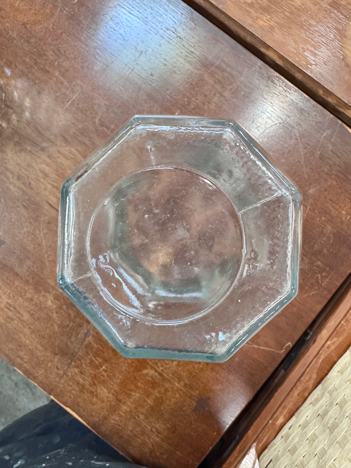 Clear Glass Paneled Vase