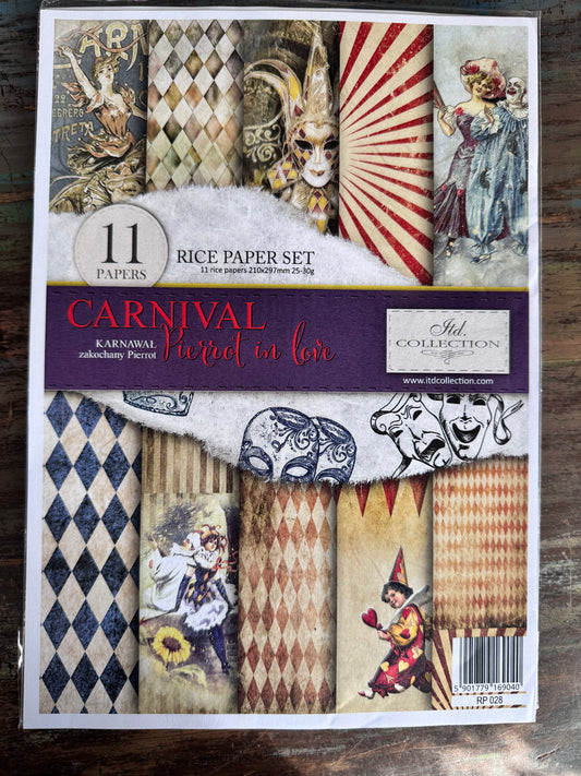Carnival Circus Decoupage Paper ITD Collection