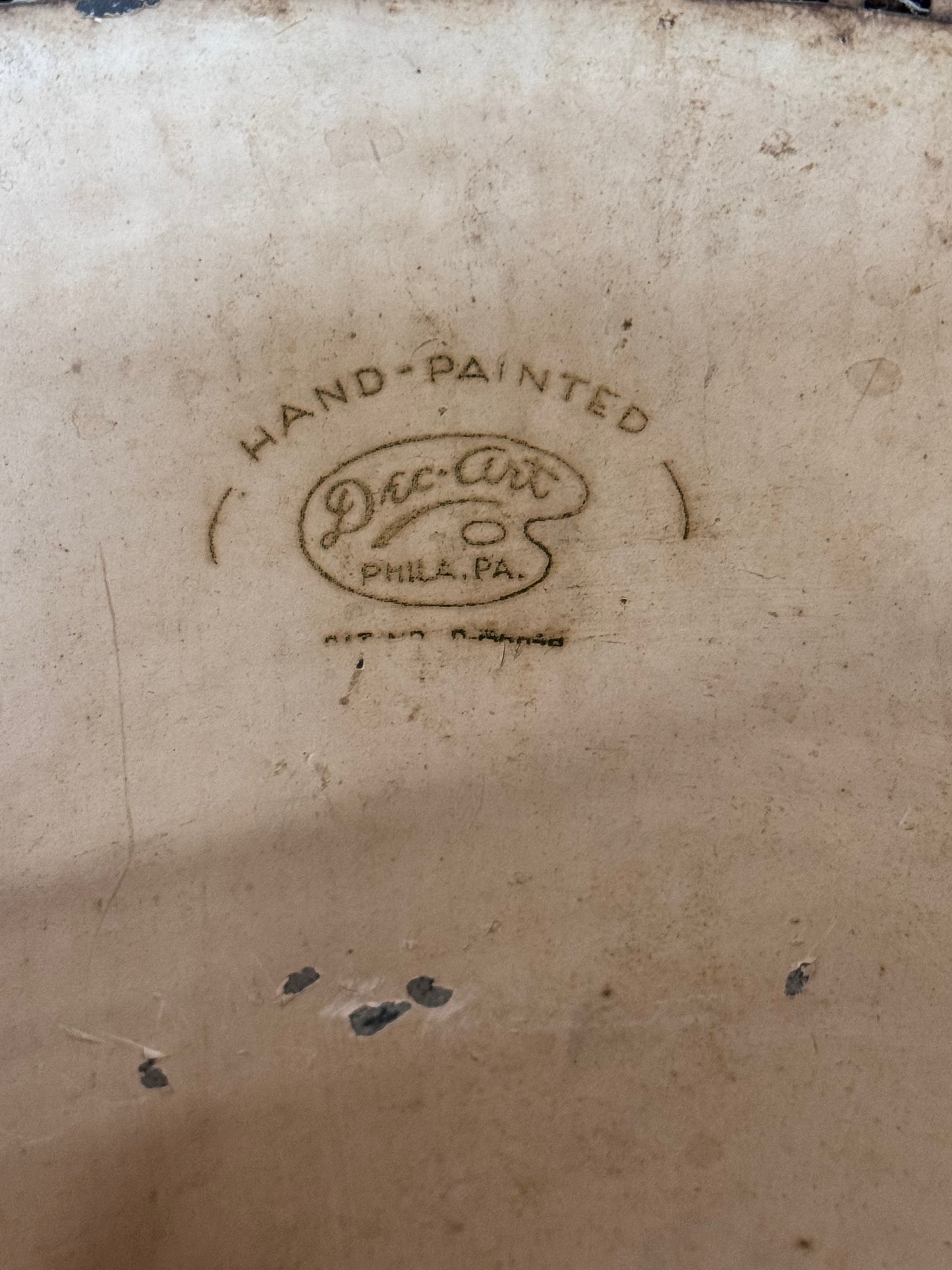 Hand Painted Vintage Dec-Art Metal Umbrella Stand