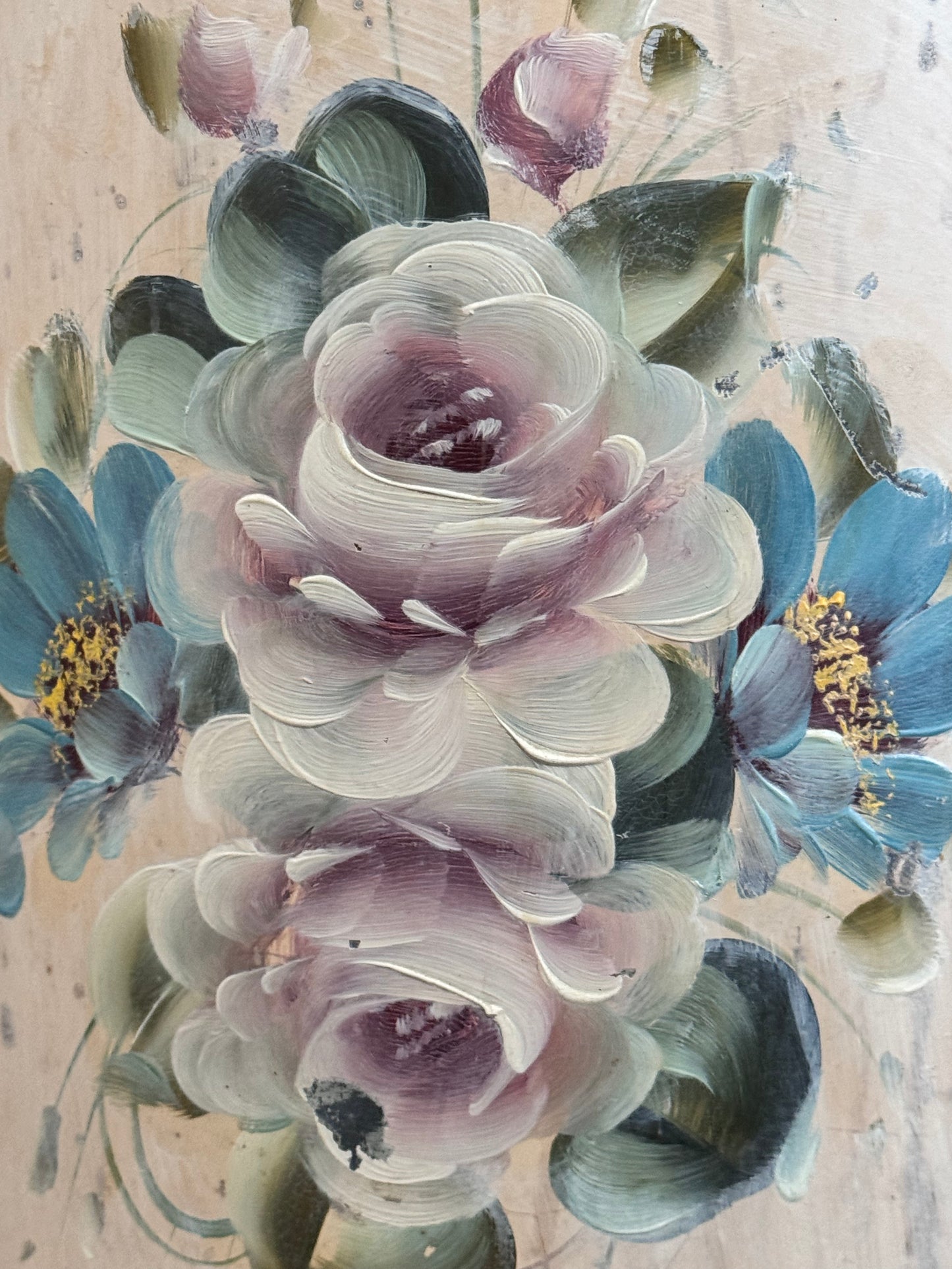 Hand Painted Vintage Dec-Art Metal Umbrella Stand