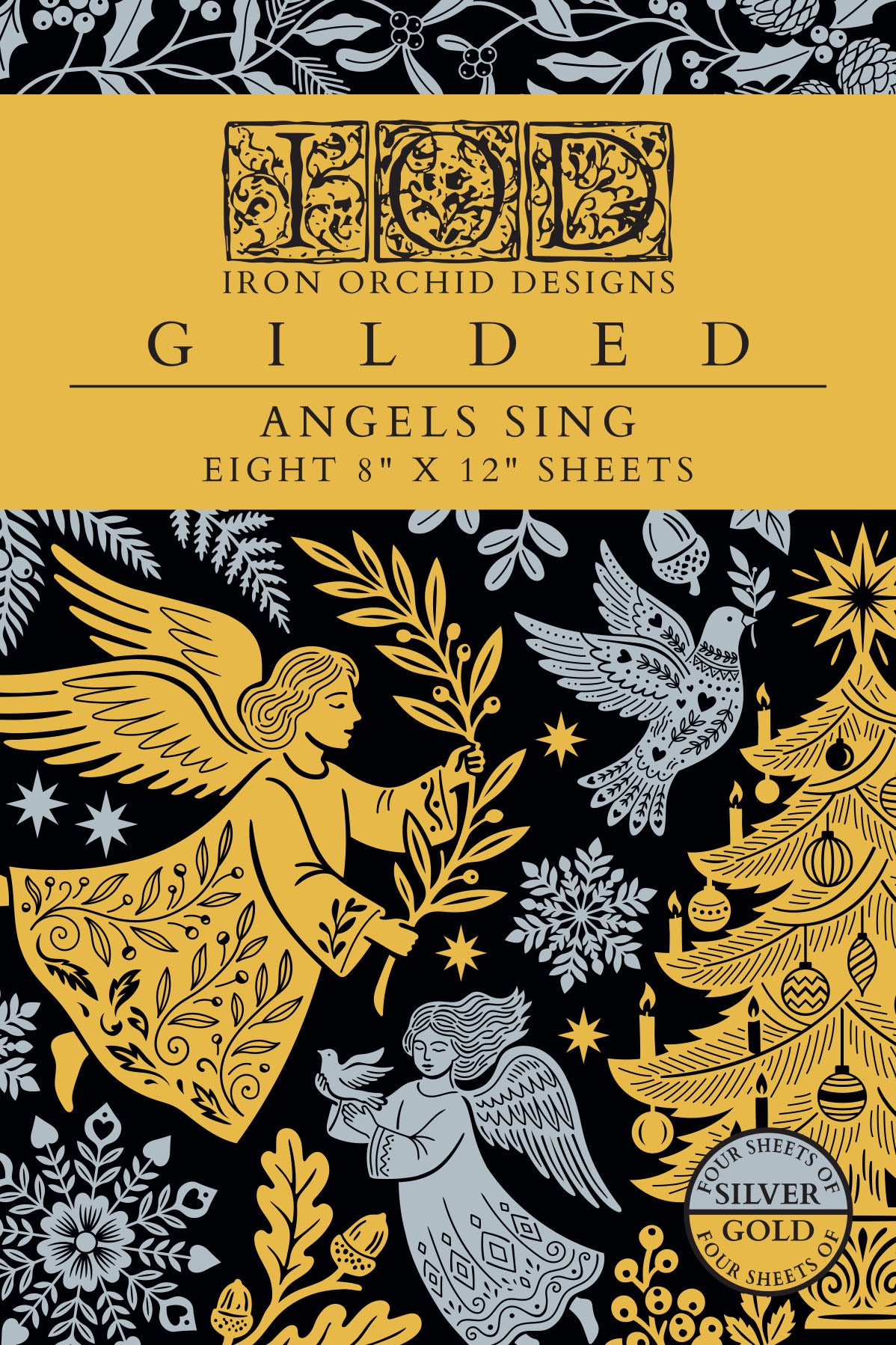 Angels Sing Foil Transfer 2026 Iron Orchid Designs Holiday Collection