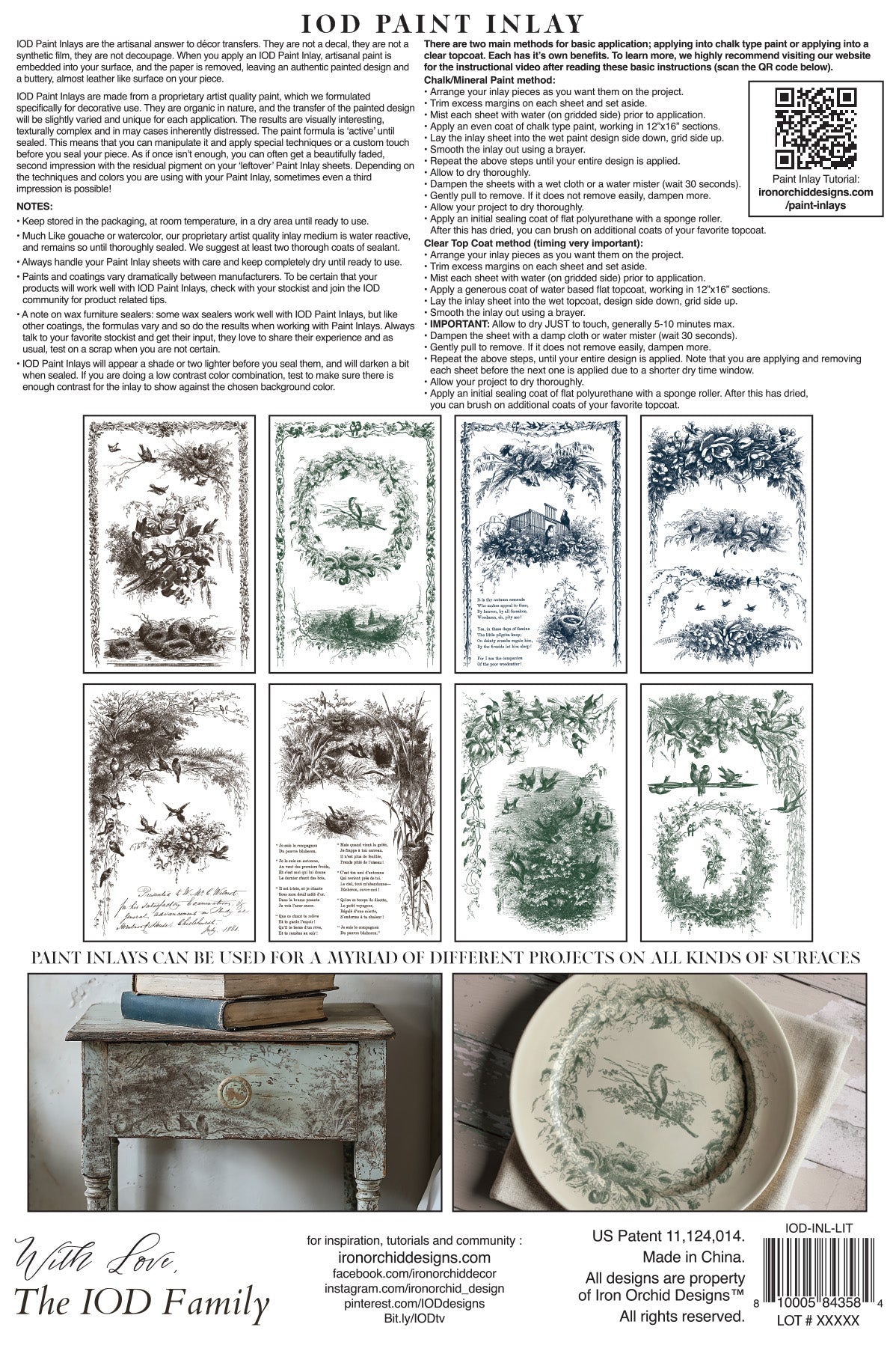 Little Lark Iron Orchid Designs Paint Inlay