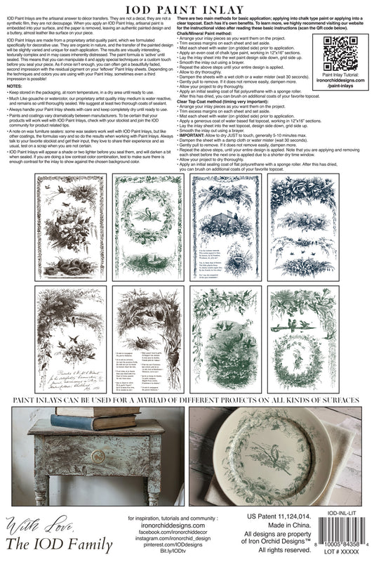 Little Lark Iron Orchid Designs Paint Inlay