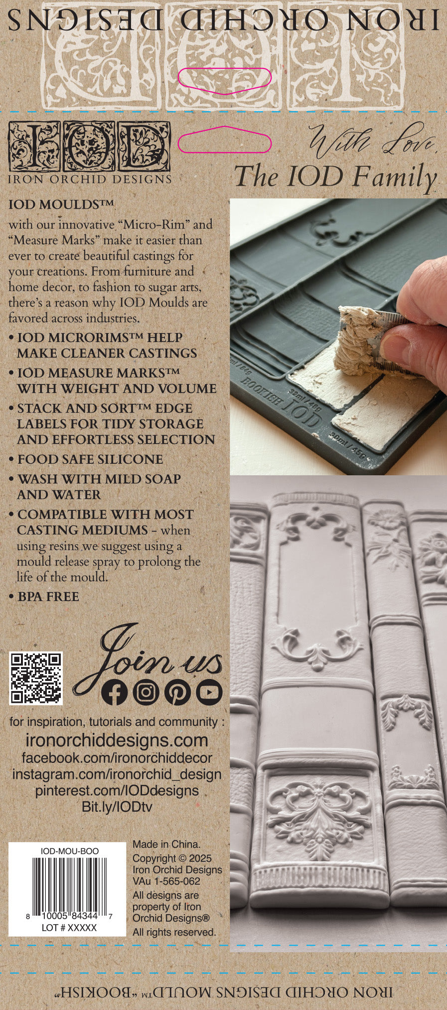 Bookish Iron Orchid Designs Mould Set