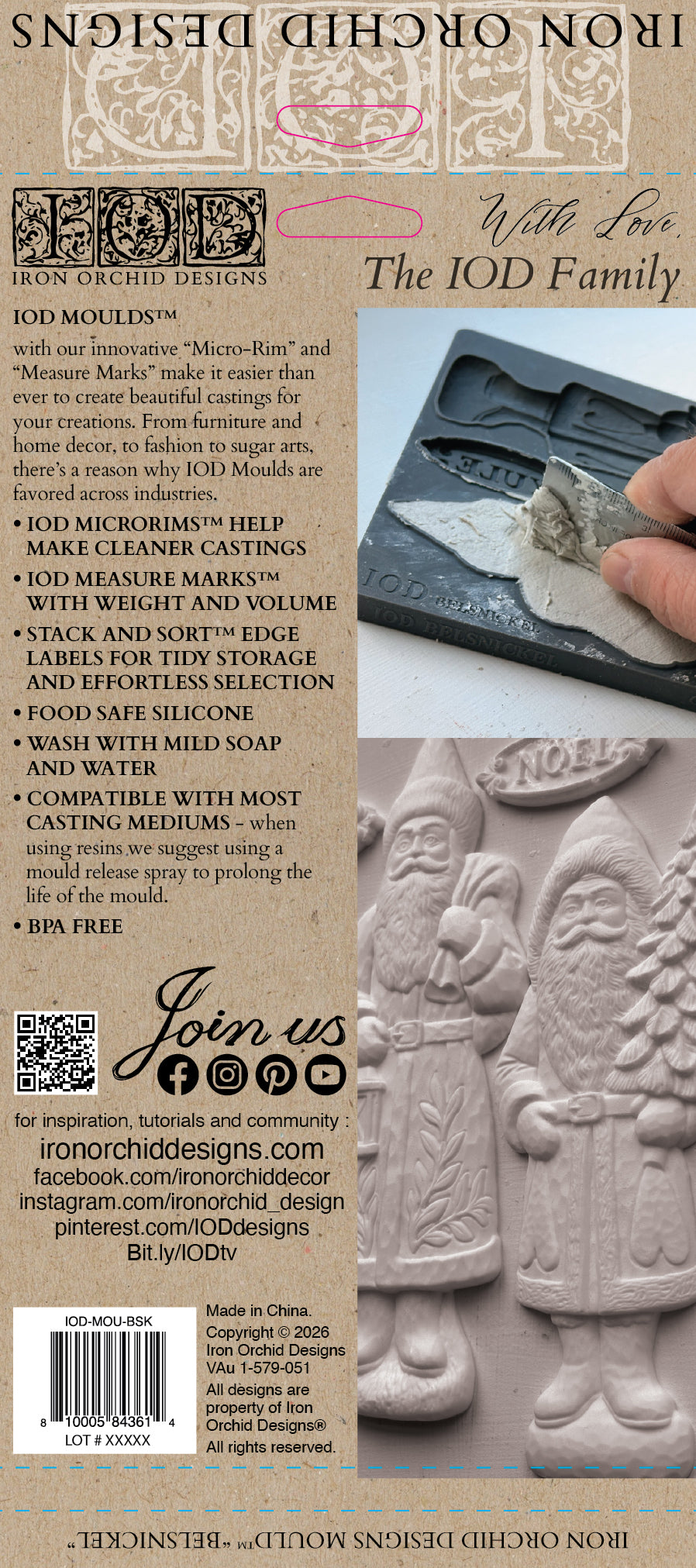 Belsnickel Mould 2026 Iron Orchid Designs Holiday Collection