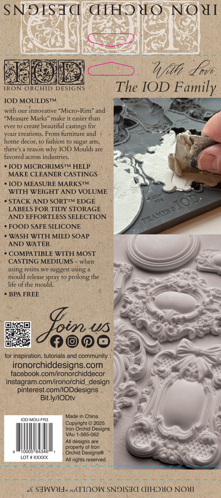 Frames 3 Iron Orchid Designs Mould Set