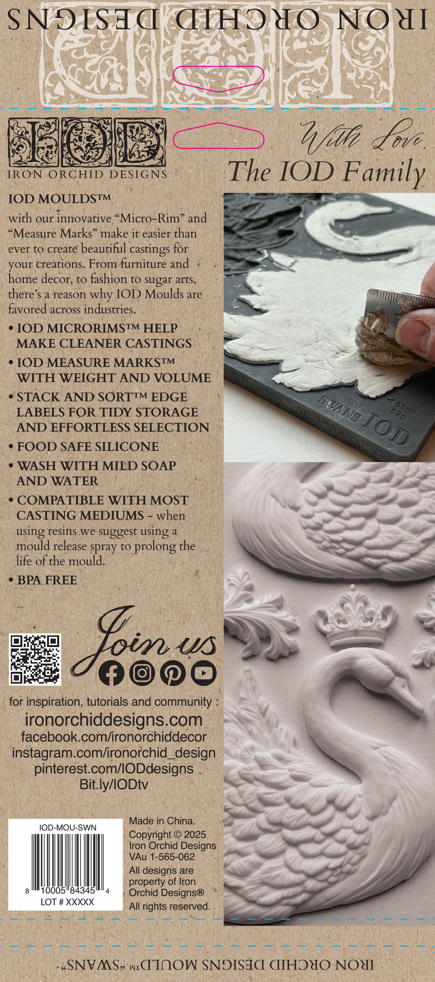 Swans Iron Orchid Designs Mould Set