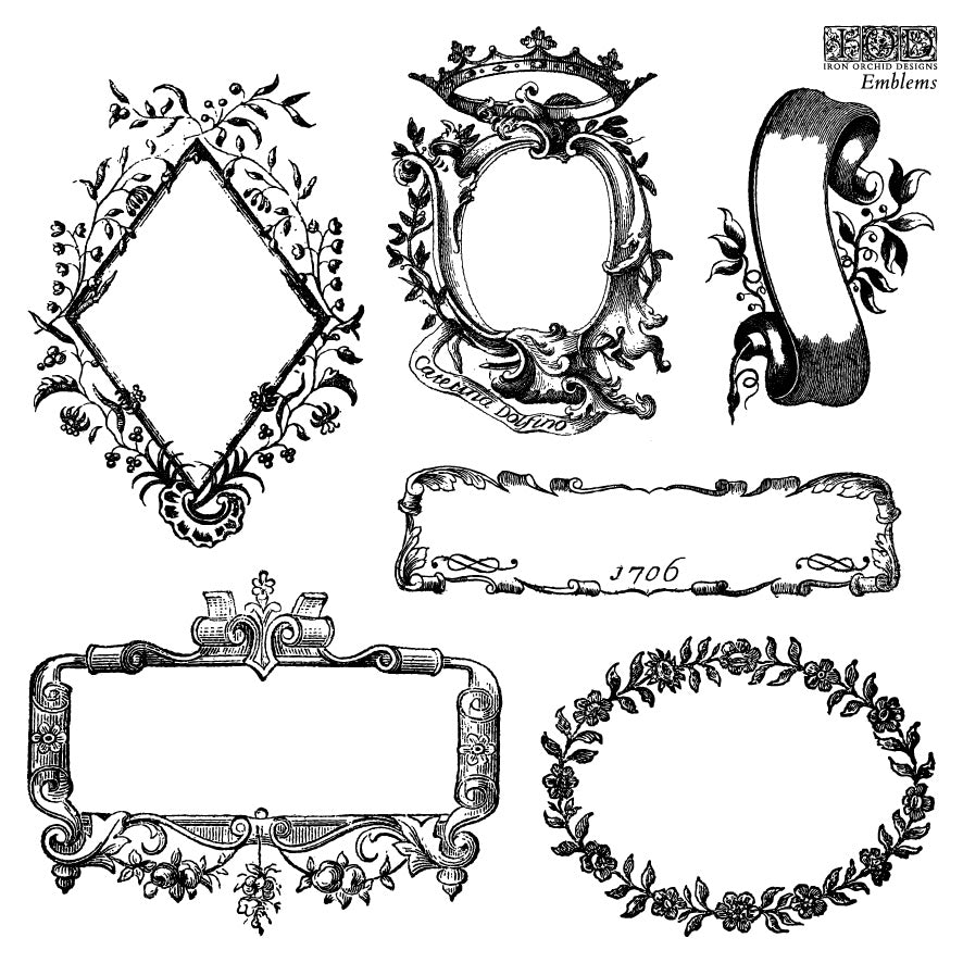 Emblems Stamp Set Iron Orchid Designs 2026 Spring Collection