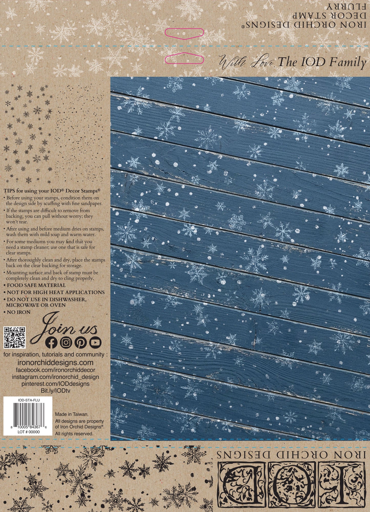 Flurry Stamp 2026 Iron Orchid Designs Holiday Collection