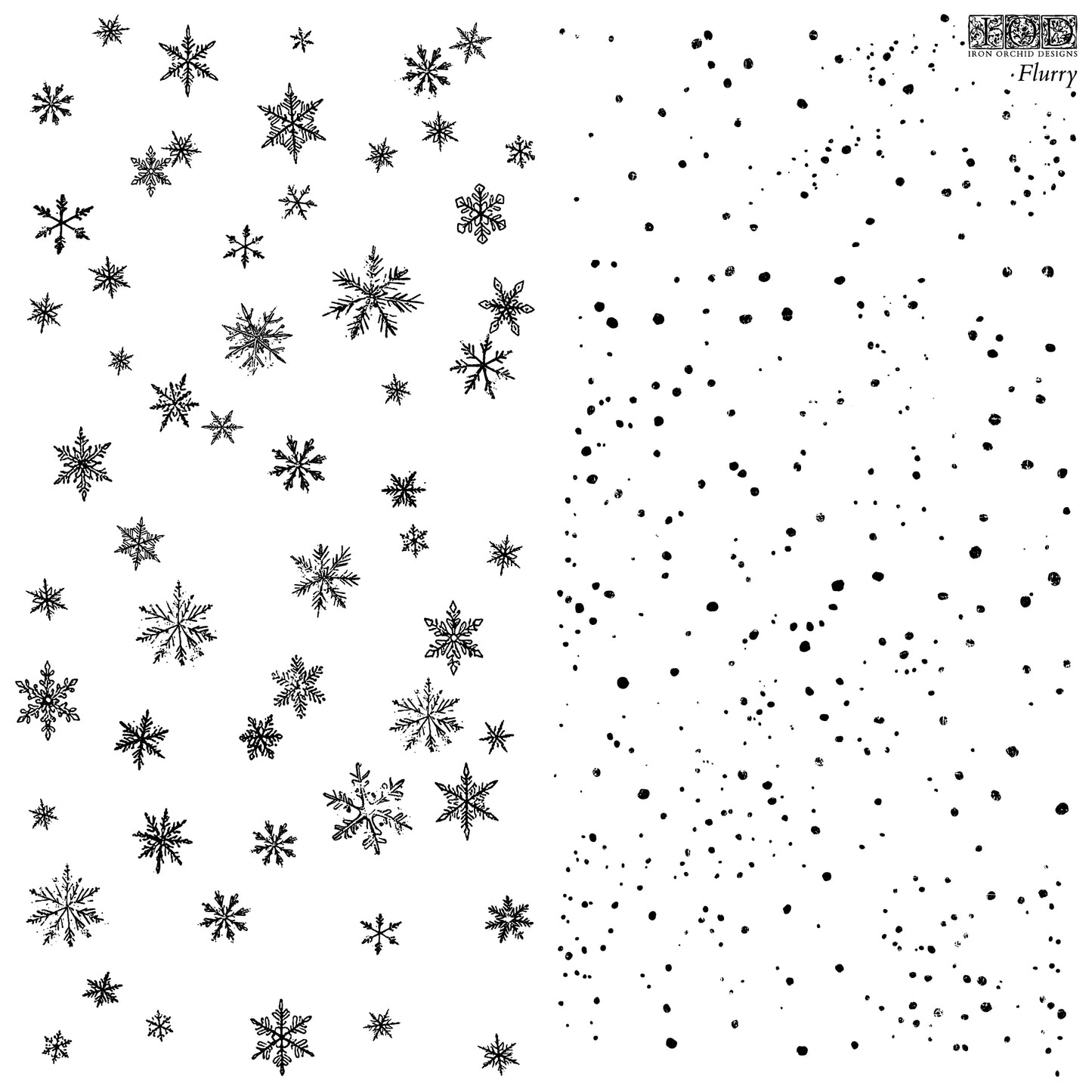 Flurry Stamp 2026 Iron Orchid Designs Holiday Collection