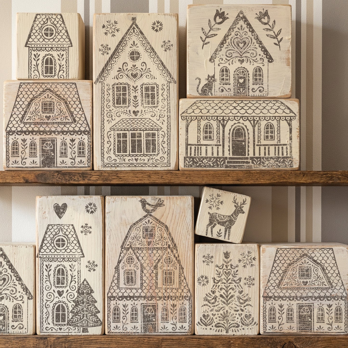 Gingerbread Lane Stamp Set 2026 Iron Orchid Designs Holiday Collection