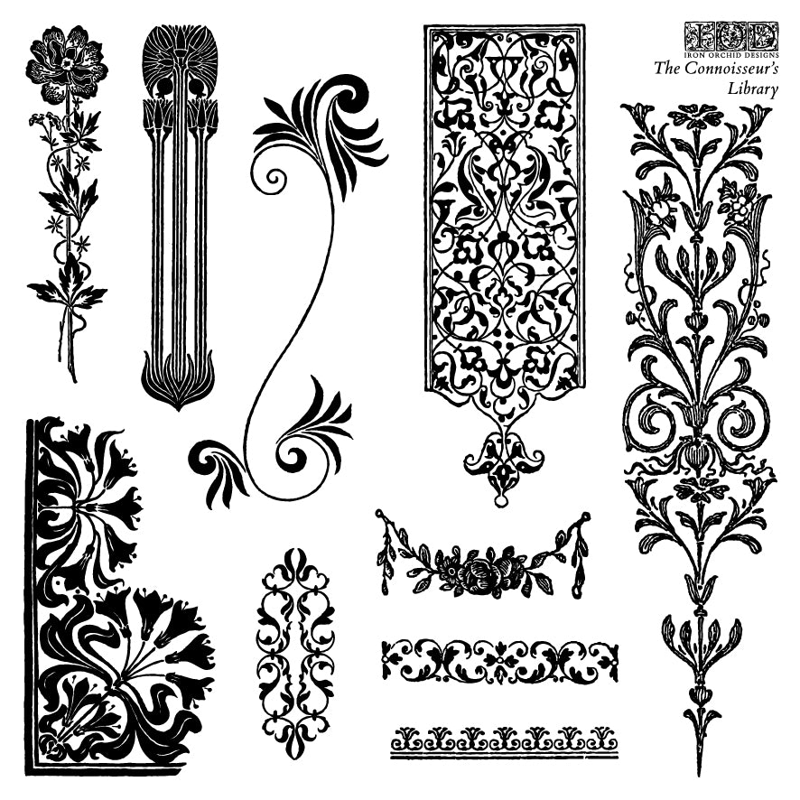 The Connoisseur's Library Labels Stamp Set