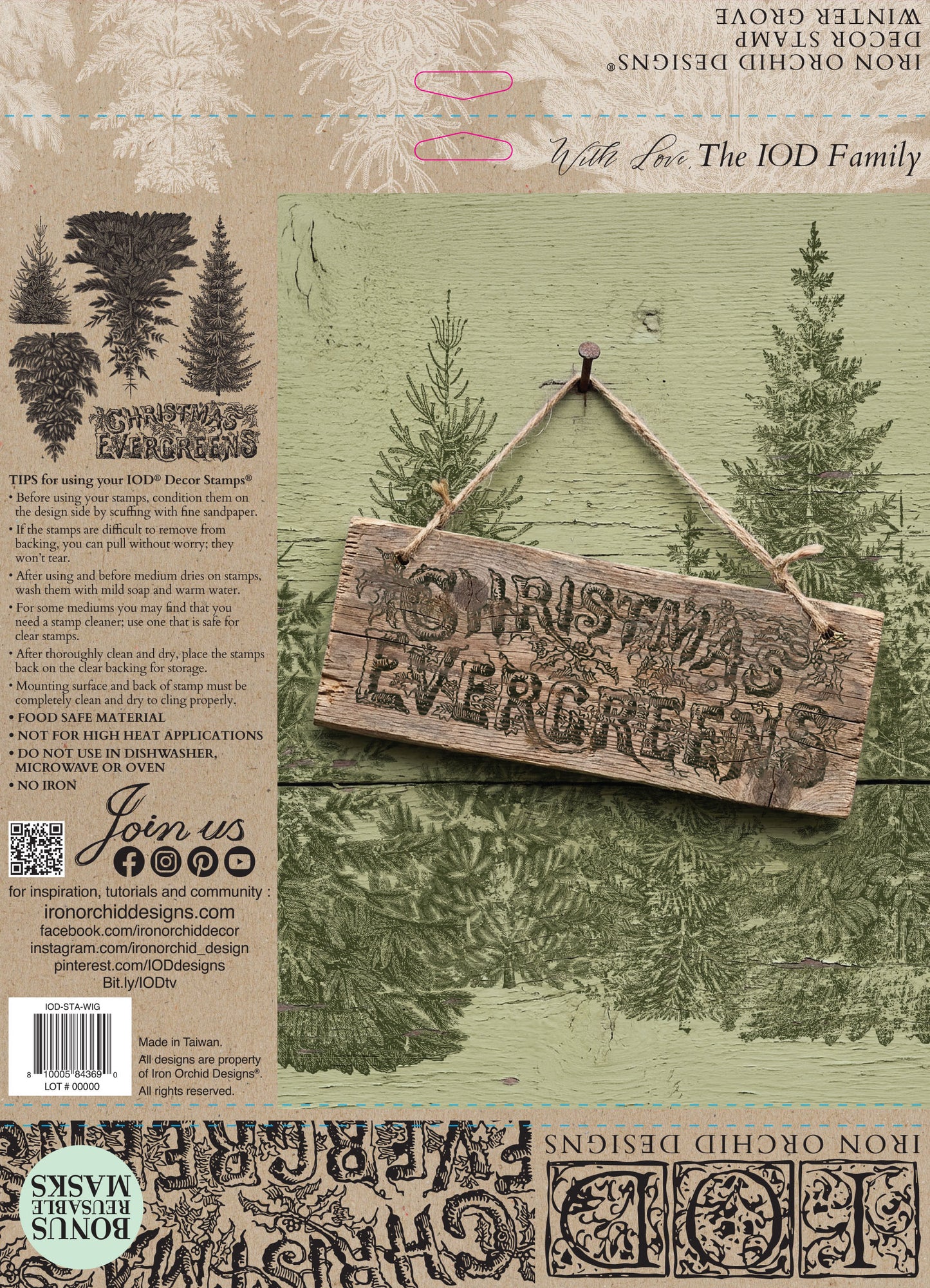 Winter Grove Stamp 2026 Iron Orchid Designs Holiday Collection