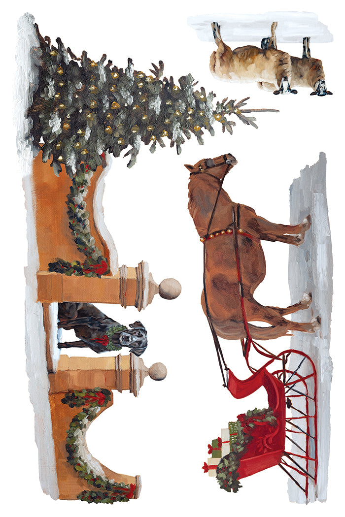 A Cotswold Christmas Transfer Iron Orchid Designs Holiday Collection