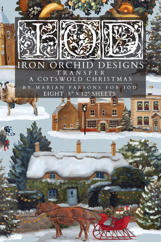 A Cotswold Christmas Transfer Iron Orchid Designs Holiday Collection