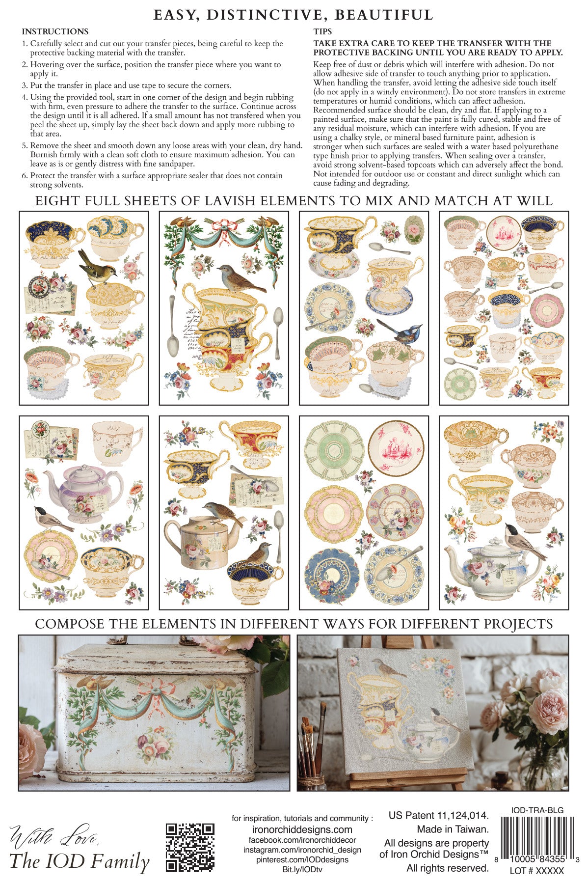 The Belgravia Iron Orchid Designs Transfer Set