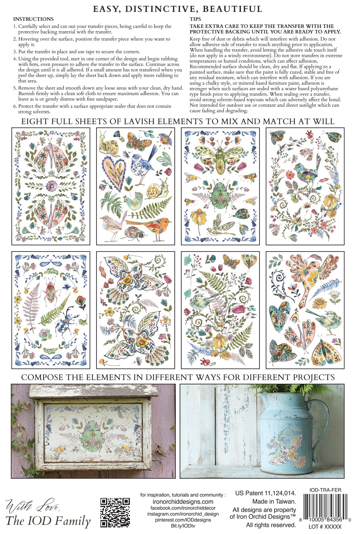 Fern Fables Iron Orchid Designs Transfer Set
