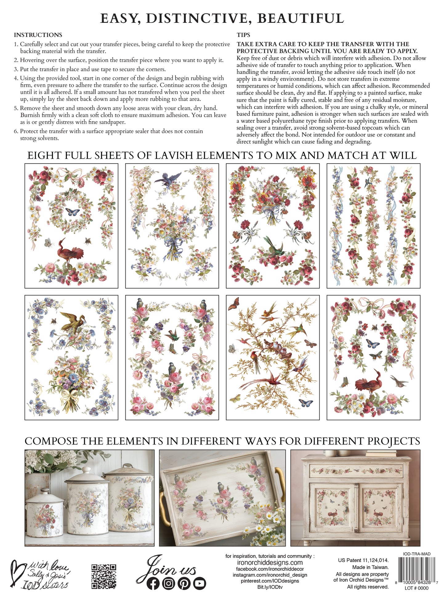 Madeleine Transfer Iron Orchid Designs 2026 Spring Collection