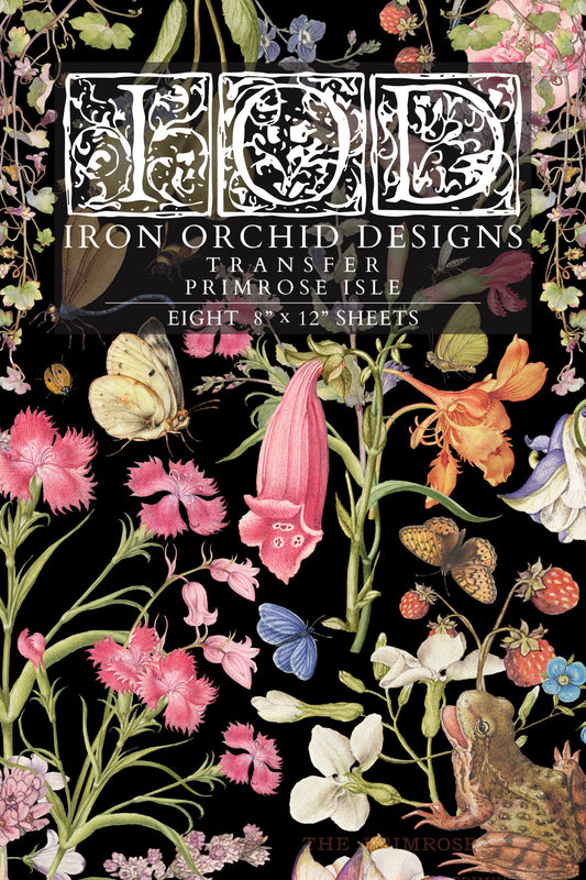 Primrose Isle Iron Orchid Designs Transfer Set