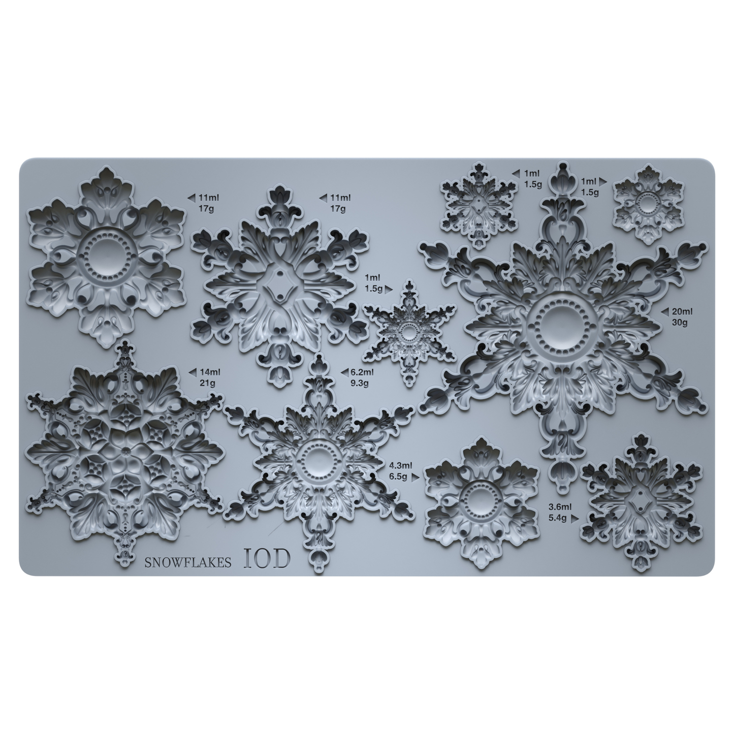 Snowflakes Iron Orchid Designs Mould