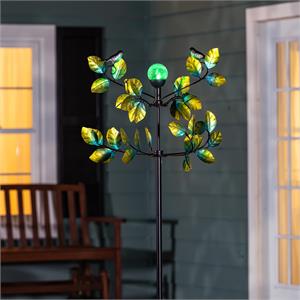 Birds and Leaves Solar Wind Spinner 80" H