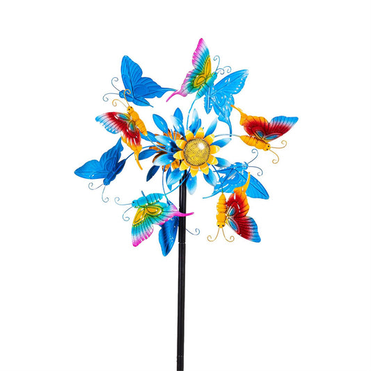 Butterfly Breeze Wind Spinner 74" H