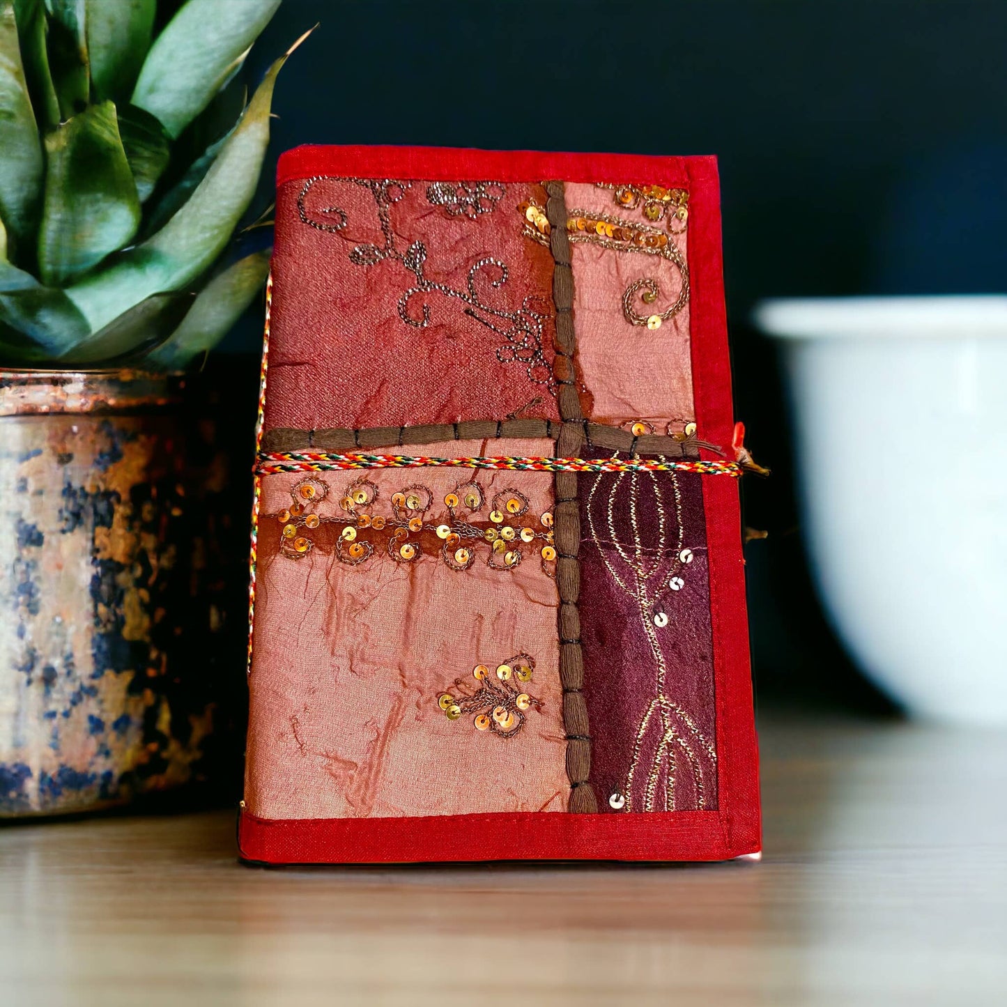 Rajastahni Patchwork Journal - Red