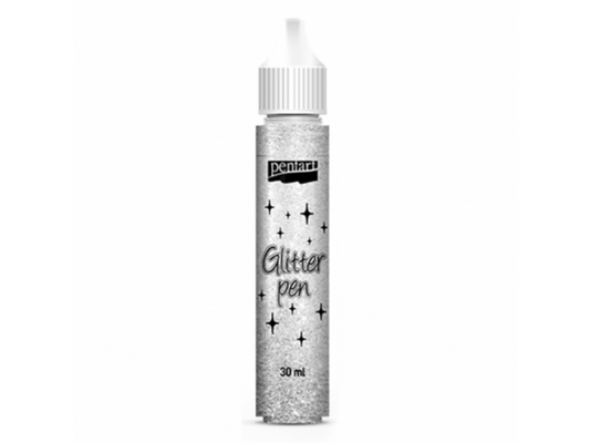 Pentart Glitter Pen Silver 30 ml