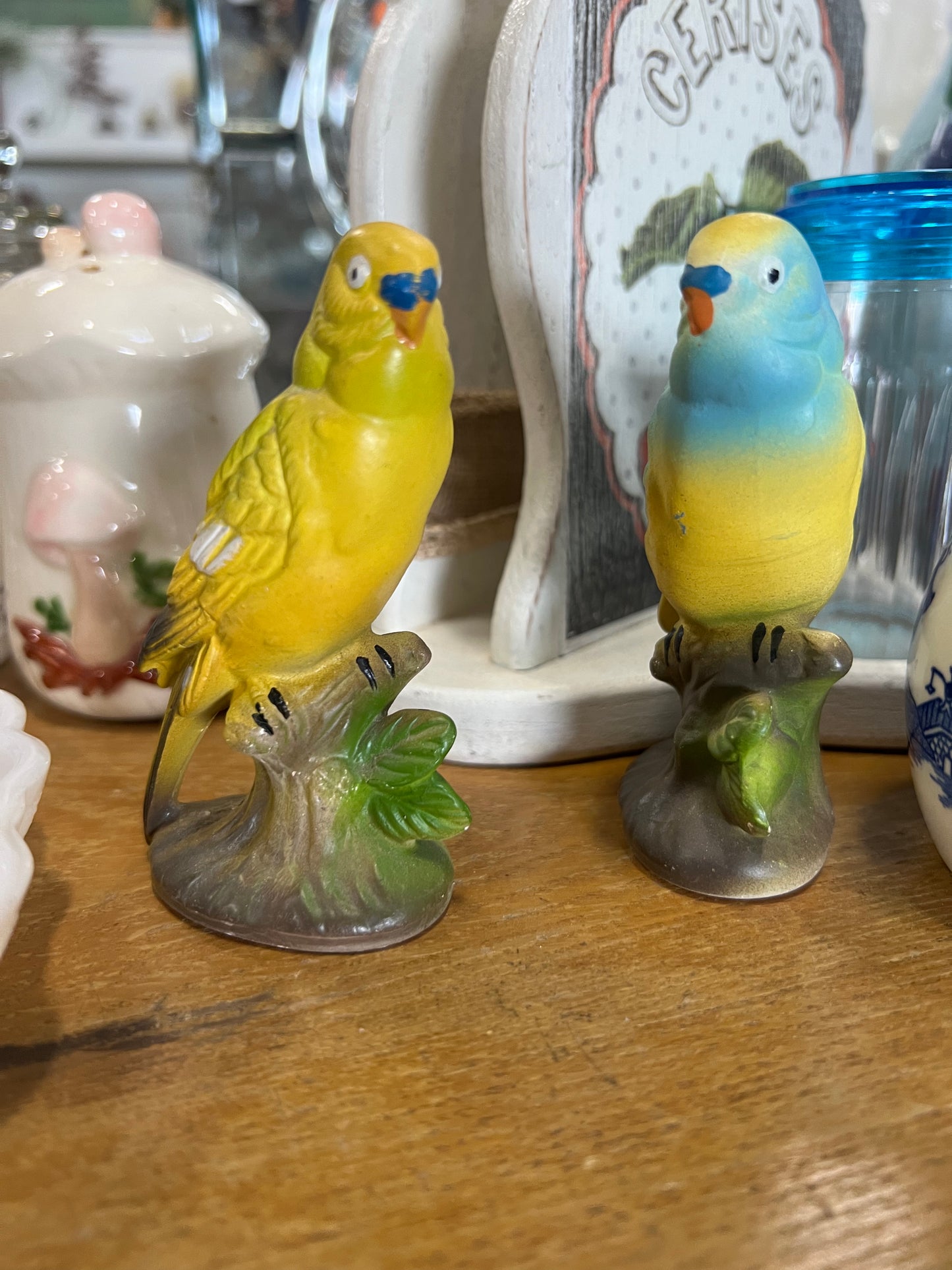 Porcelain Parakeet Vintage Made in Japan