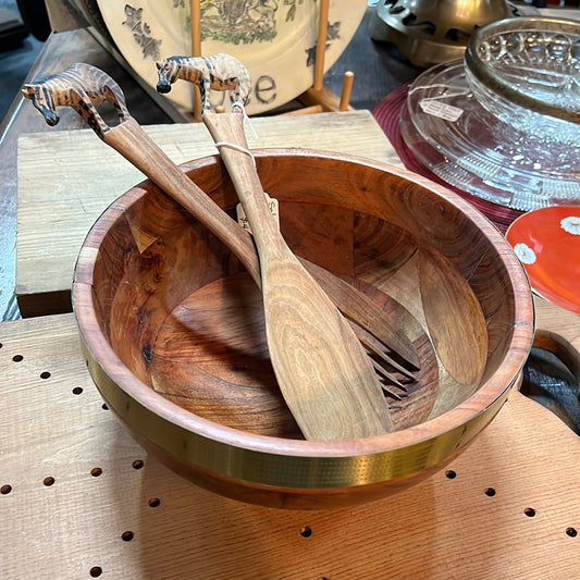 Salad Bowl and Tongs