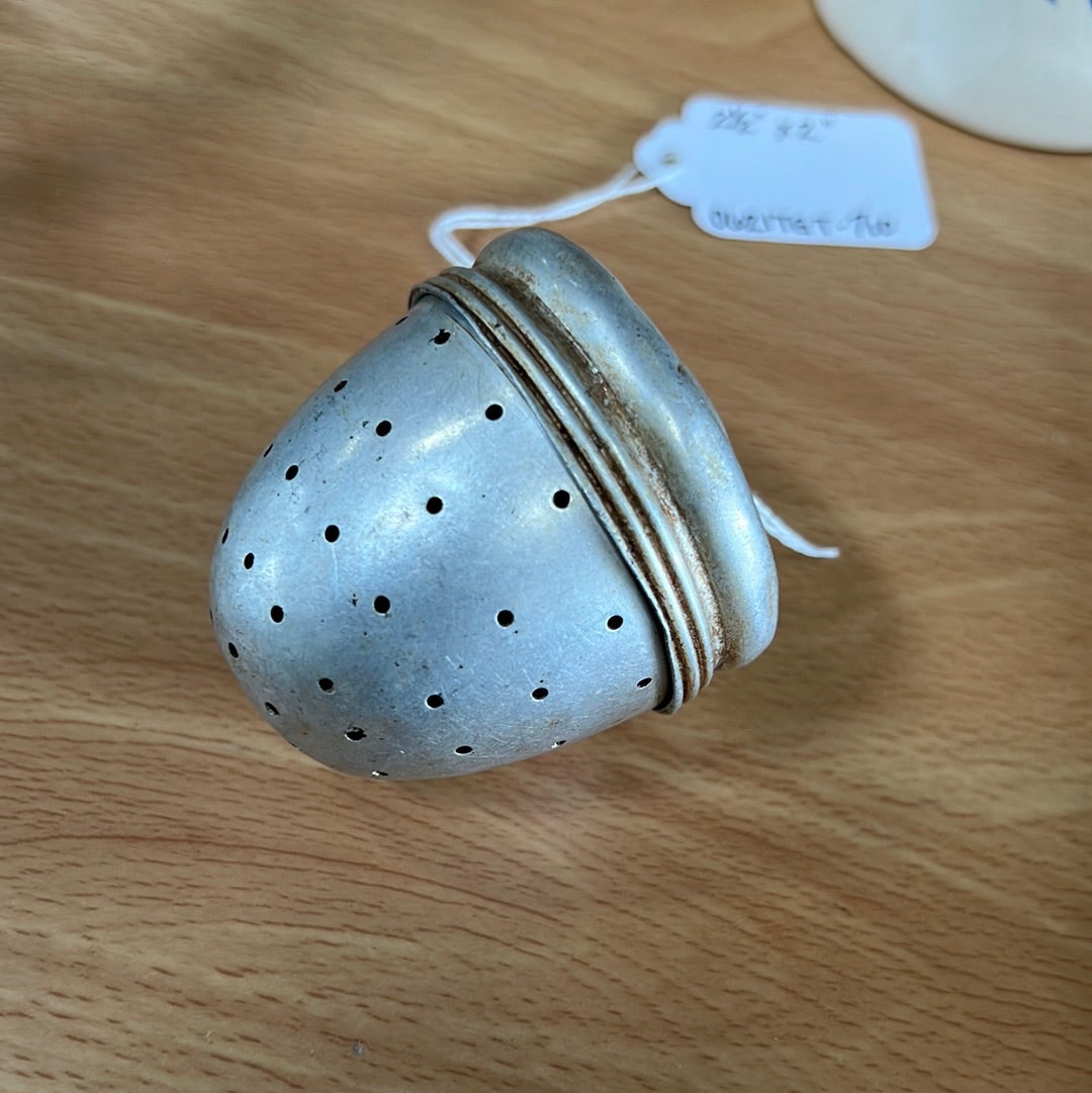 Vintage Aluminum Acorn Shaped Tea Ball