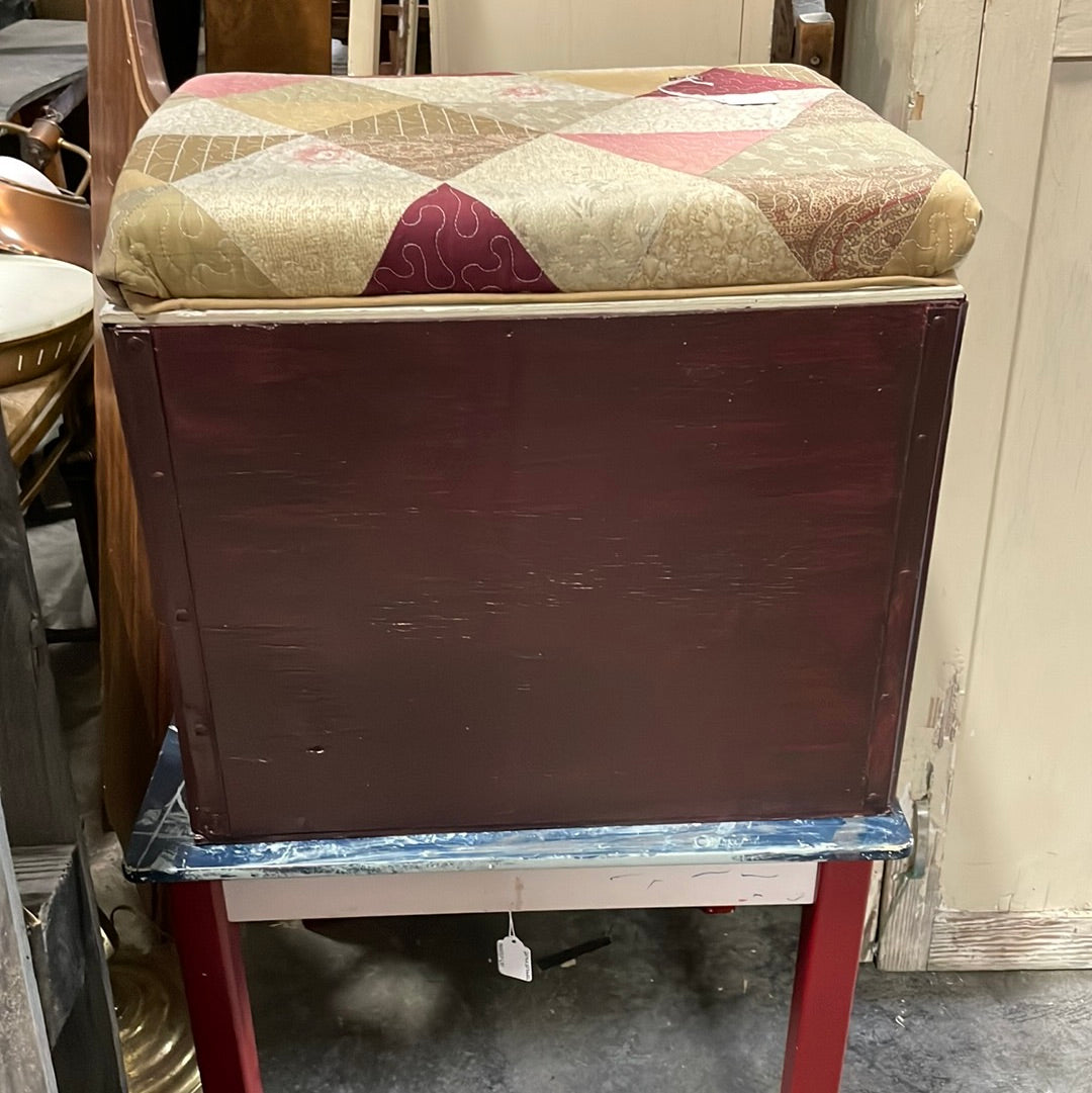 Upholstered Footstool with Storage