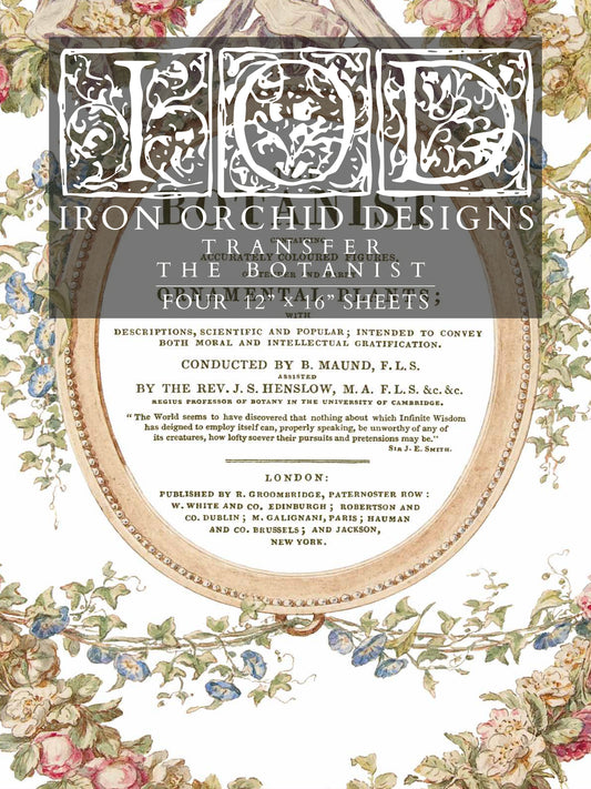 The Botanist Iron Orchid Designs Transfer Set