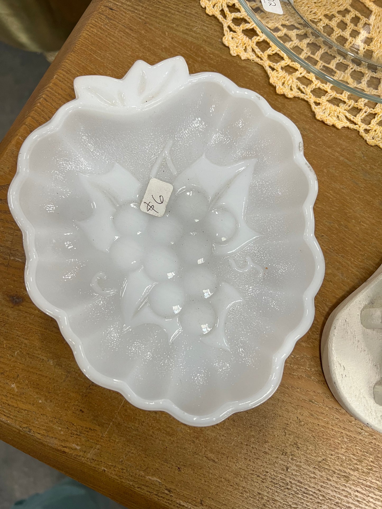 Milk Glass Strawberry dish