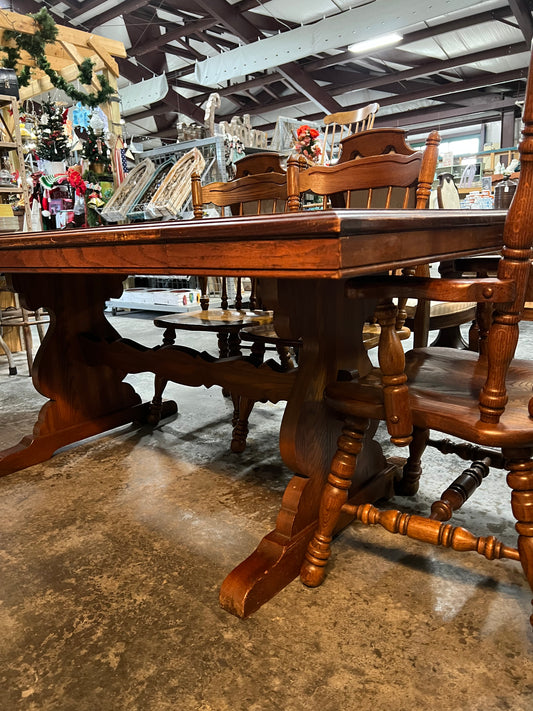 Farmhouse Dining Table and 8 chairs