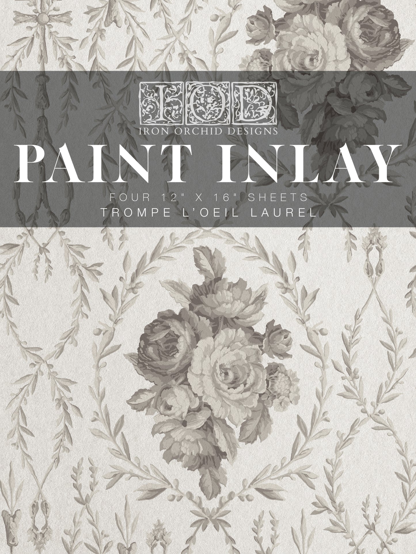 Trompe L’oeil Laurel Iron Orchid Designs Paint Inlay set