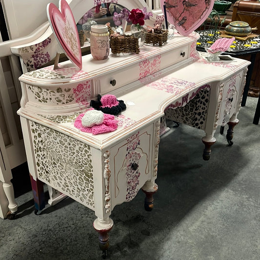 Lisa Frank Inspired Dressing Table w/ Mirror