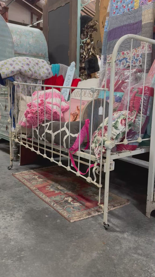 Antique Iron Baby Crib