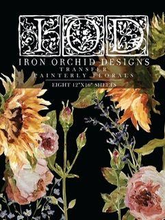 Painterly Florals Iron Orchid Designs Transfer set