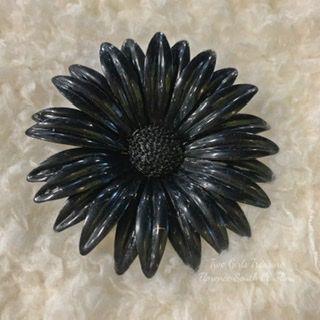 Vintage Black Dahlia brooch