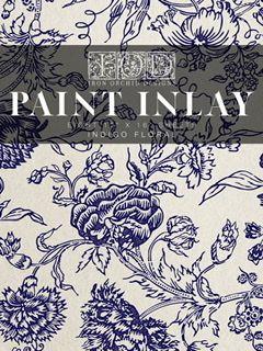 Indigo Floral Iron Orchid Designs Paint Inlay
