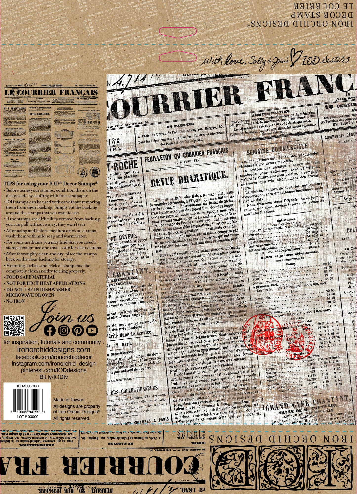 Le Courrier Iron Orchid Designs Stamp set